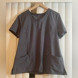 Pewter Cherokee Infinity Round Neck Women’s Scrub Top- Size Large